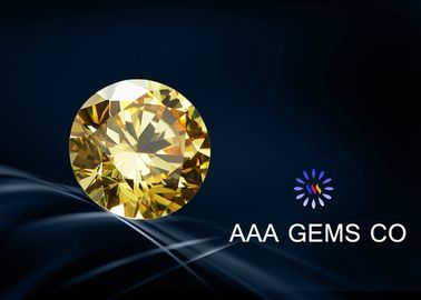 China Diamantvorm 2 Karaat Moissanite Geel met Acht Harten Acht Pijlen 6.5mm fabriek